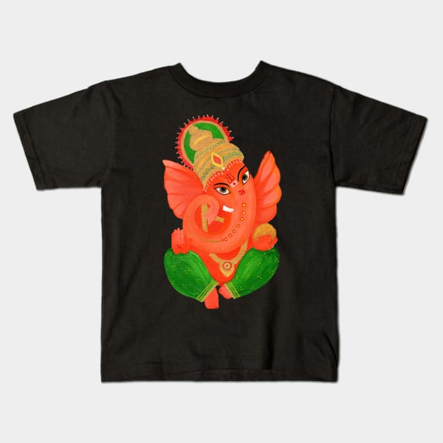 Ganesh/ Ganesha artwork - Indian elephant god Kids T-Shirt by HariniArts